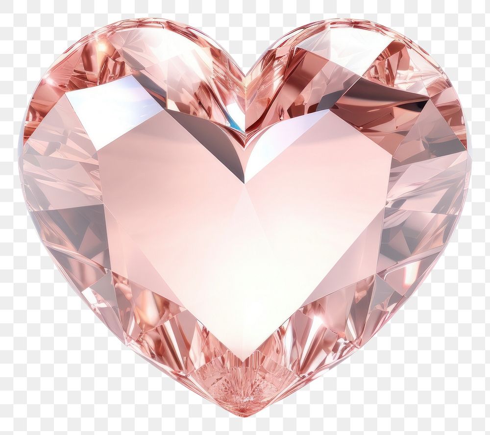 PNG Sparkling pink heart gemstone