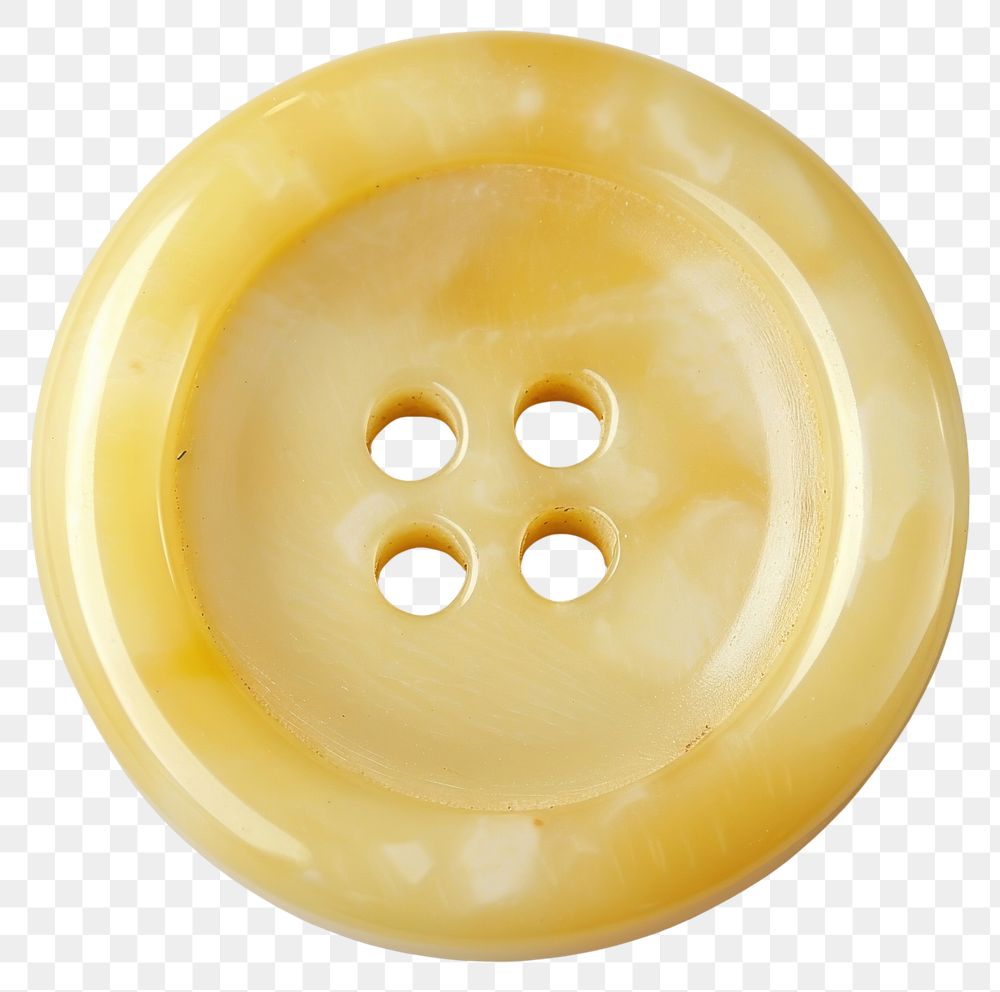 PNG Round yellow four-hole button