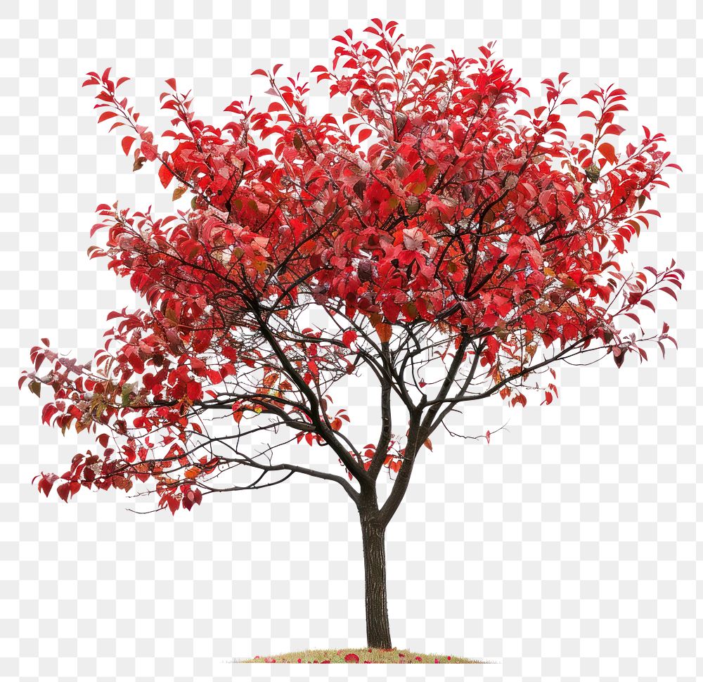 PNG  Vibrant autumn tree with foliage