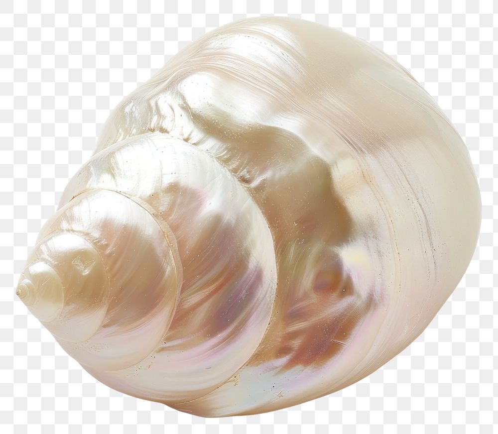 PNG Lustrous seashell on white background