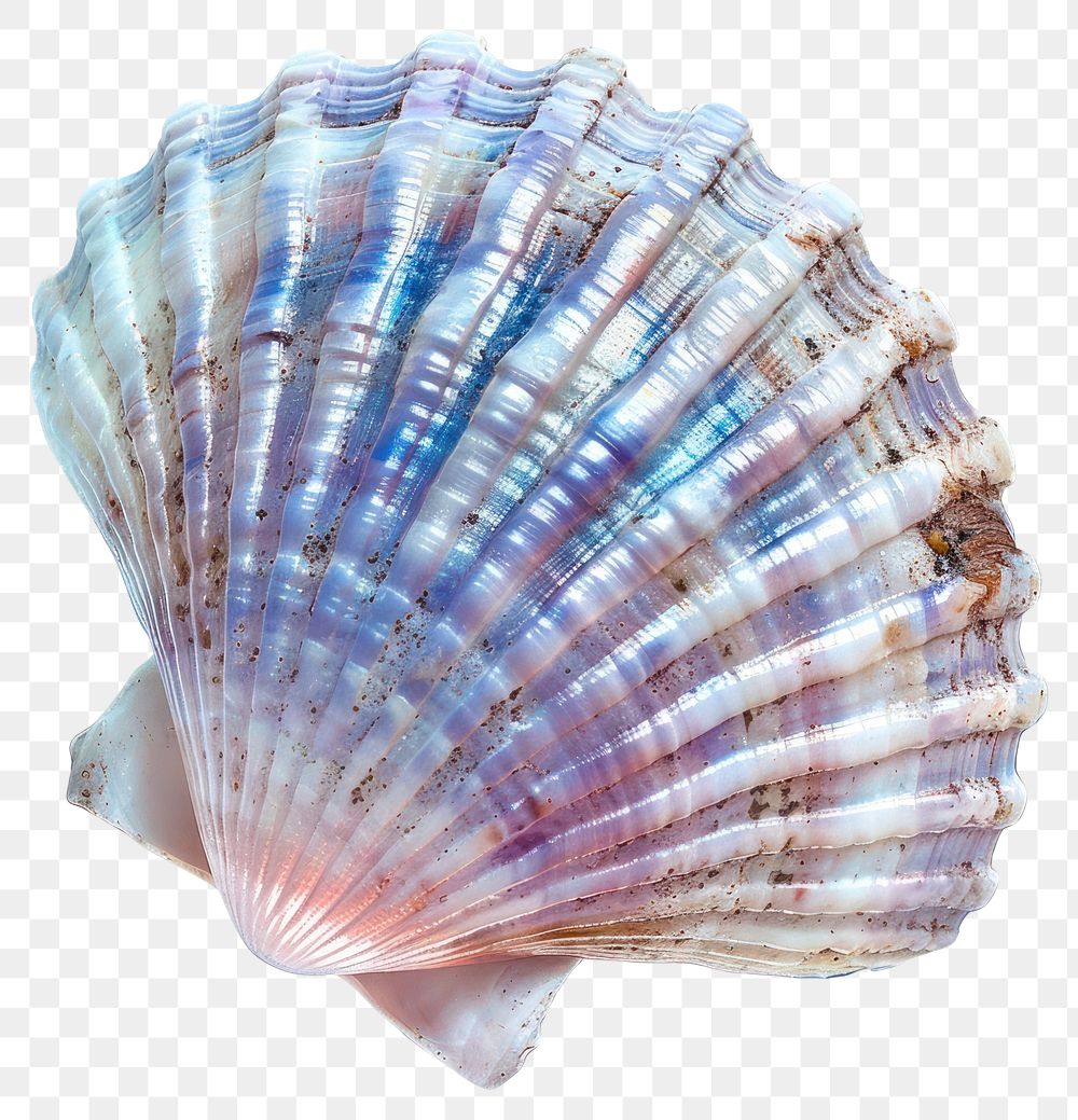 PNG Colorful iridescent seashell closeup