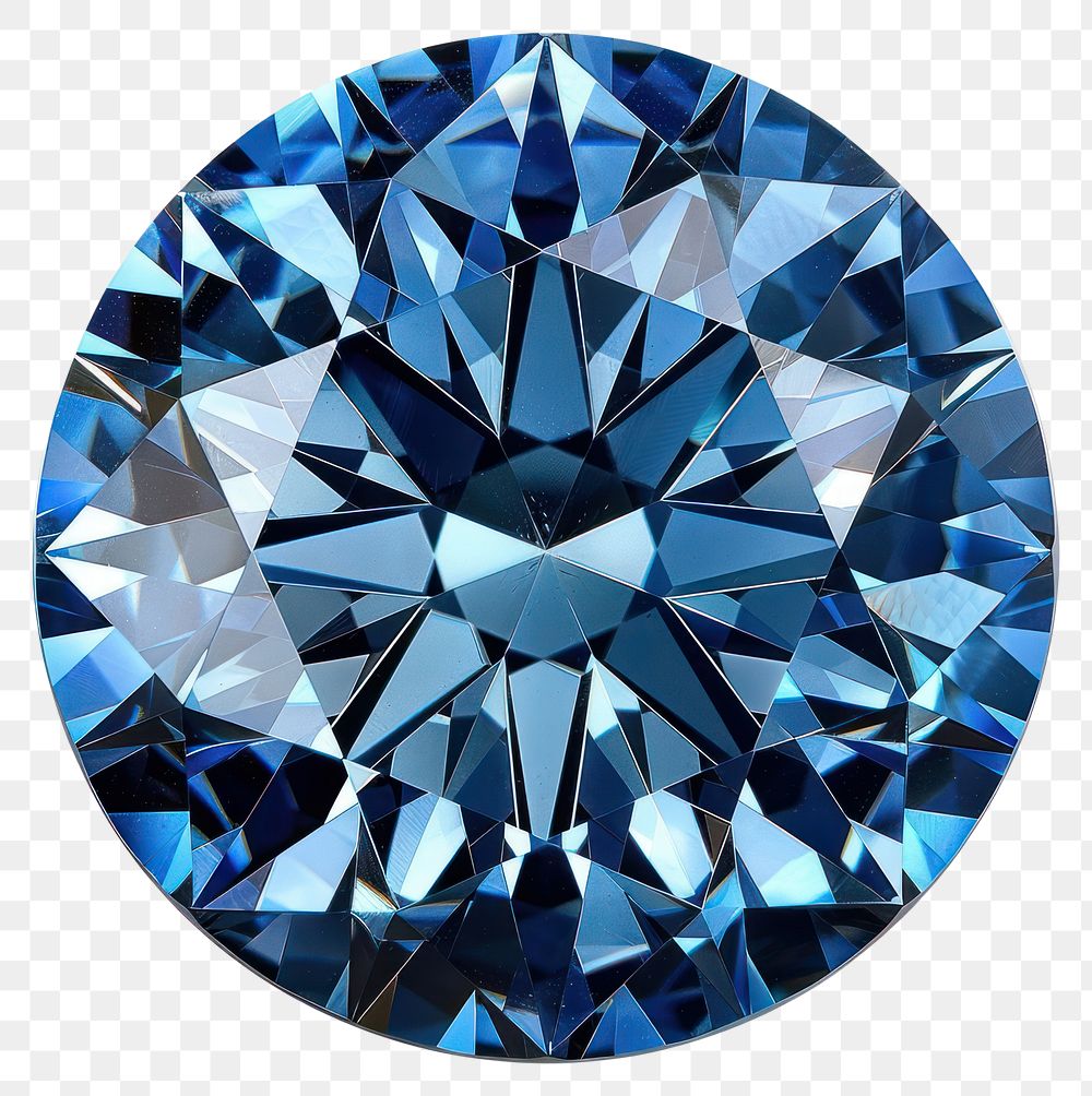 PNG Radiant blue diamond gemstone