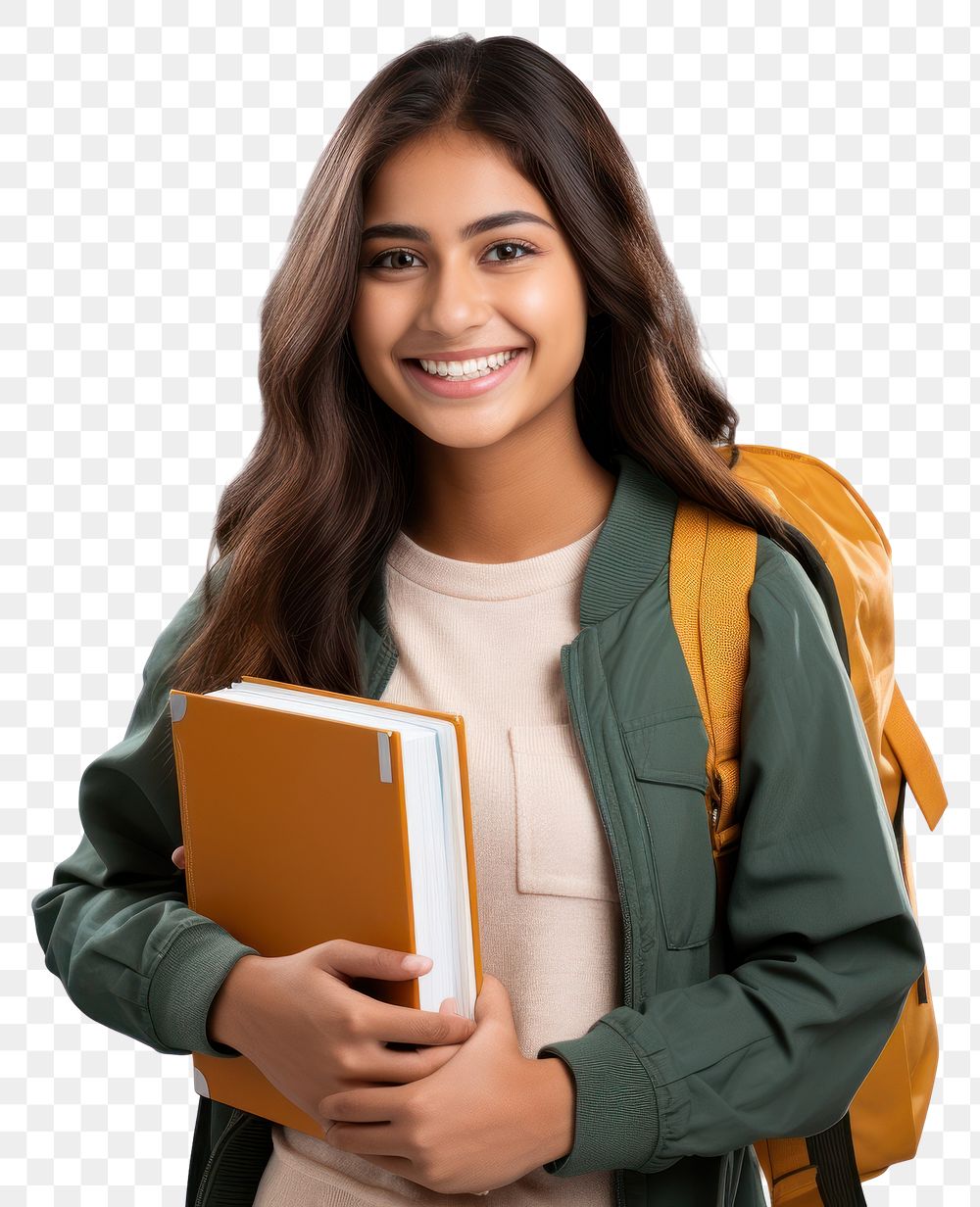 PNG Smiling Student Holding Books Premium PNG Rawpixel