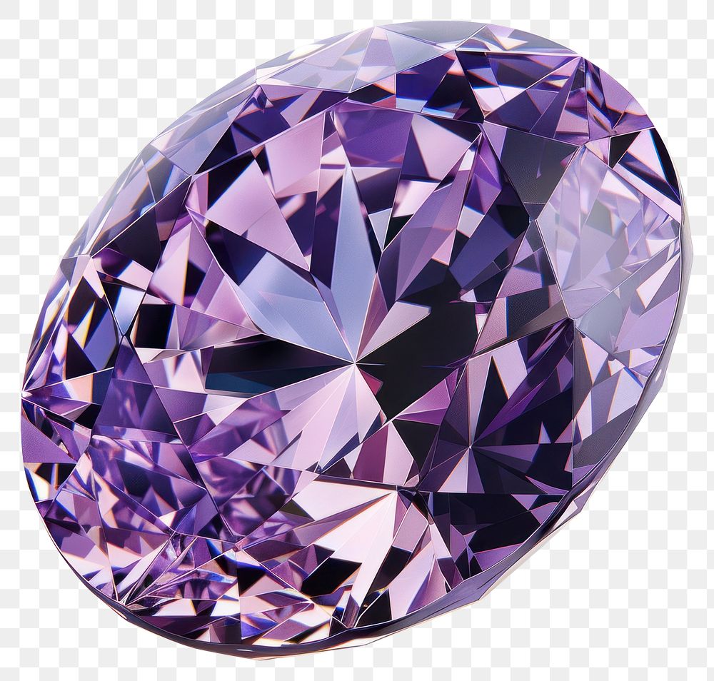 PNG Sparkling purple gemstone, faceted brilliance