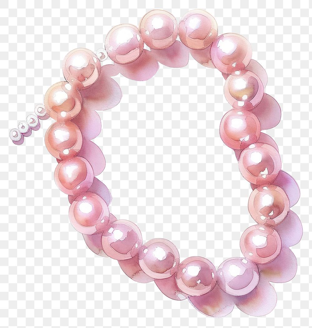 PNG Soft pink pearl necklace accessories accessory bracelet.