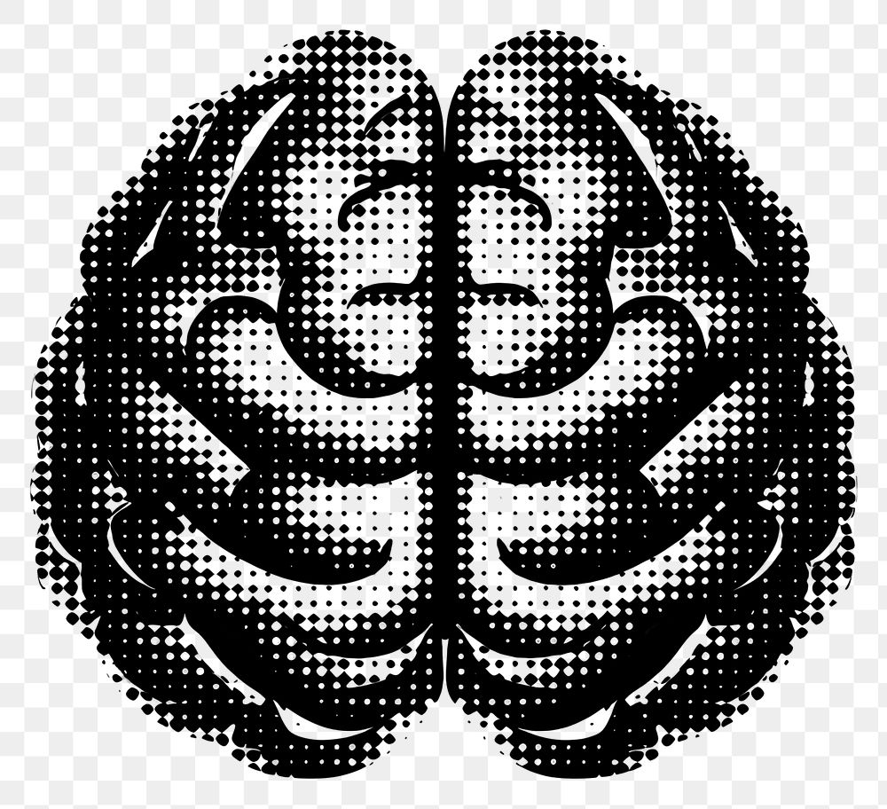 PNG Brain icon stencil person human.