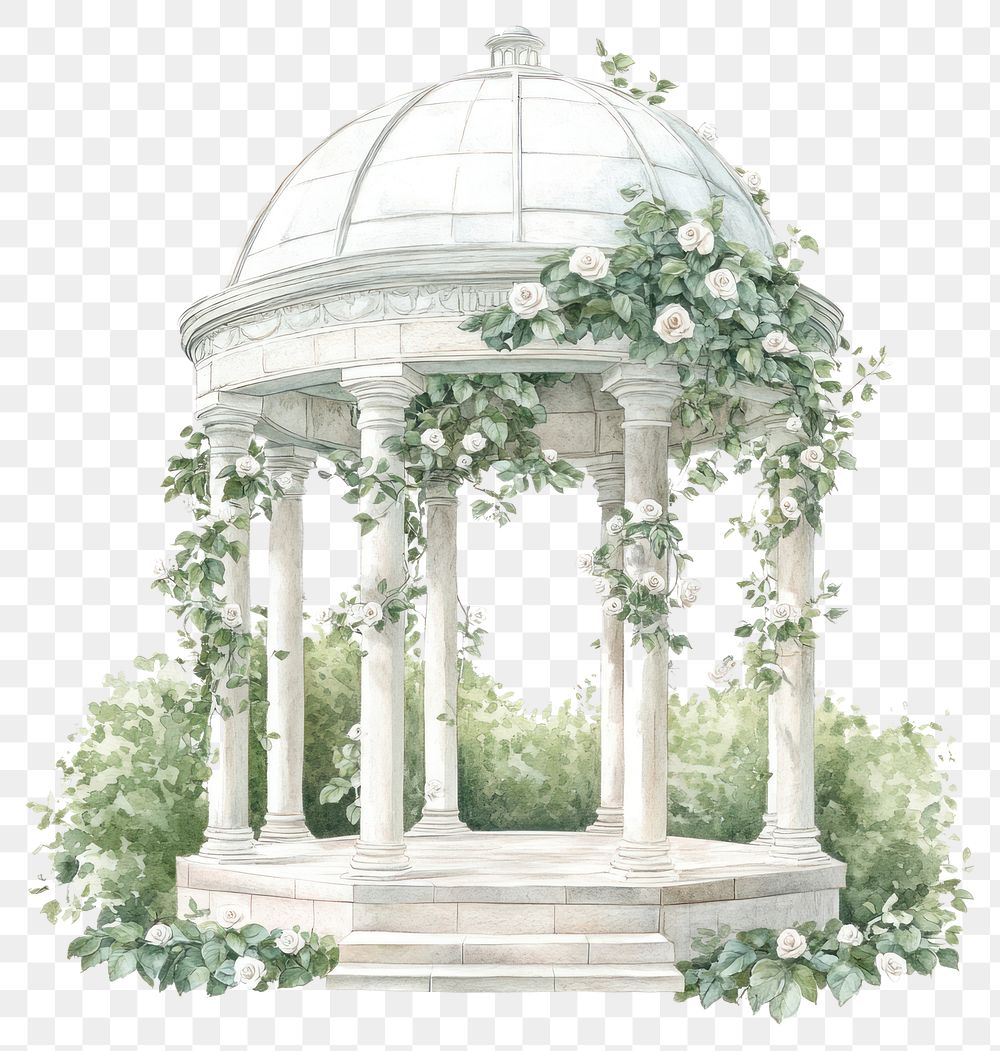 PNG Elegant garden gazebo illustration