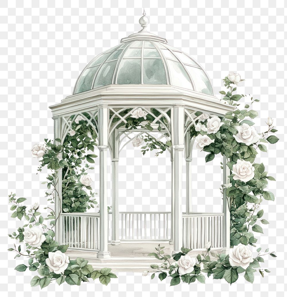 PNG Elegant garden gazebo illustration