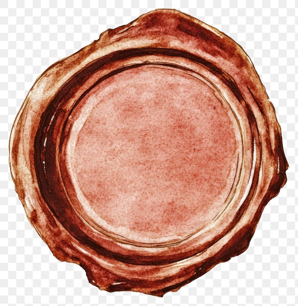 PNG Rustic wooden plate illustration