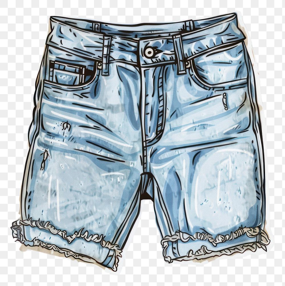 PNG Stylish denim shorts illustration