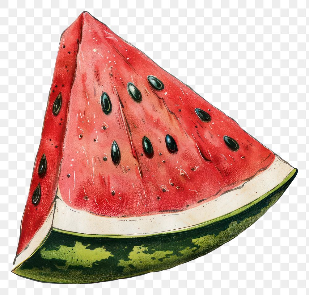 PNG Juicy watermelon slice illustration