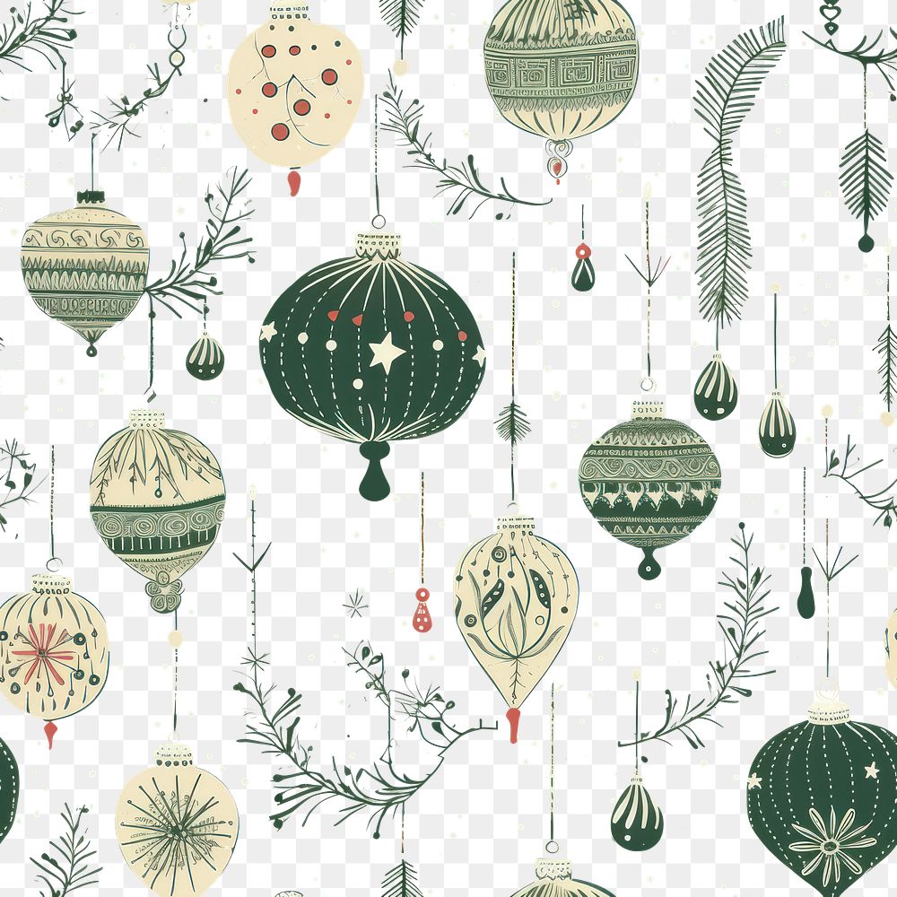 Green vintage christmas pattern backgrounds celebration accessories. AI generated Image by rawpixel.