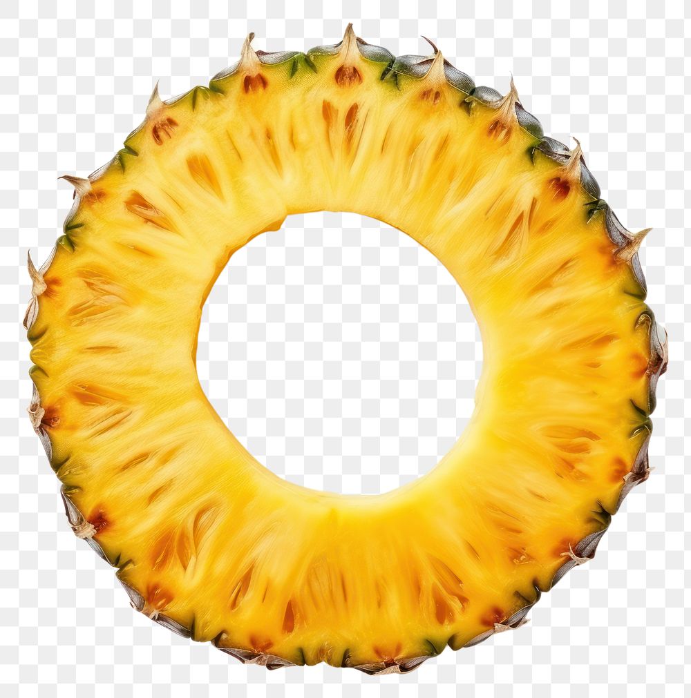 PNG Thin pineapple ring slice fruit food 