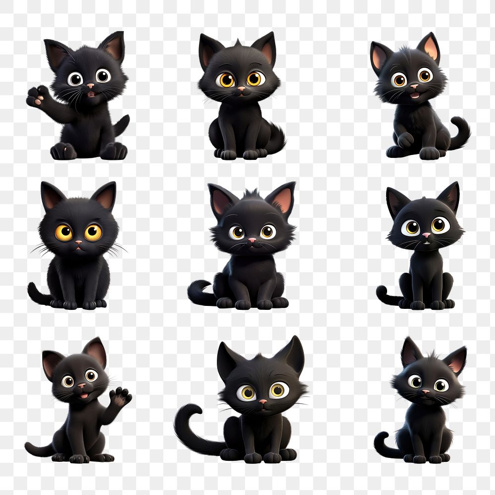 PNG 3D black cat design | Premium PNG - rawpixel