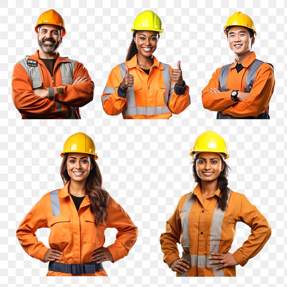 PNG diverse professional engineering design element set, transparent background