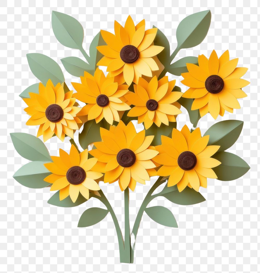 PNG Sunflower bouquet petal plant art. 