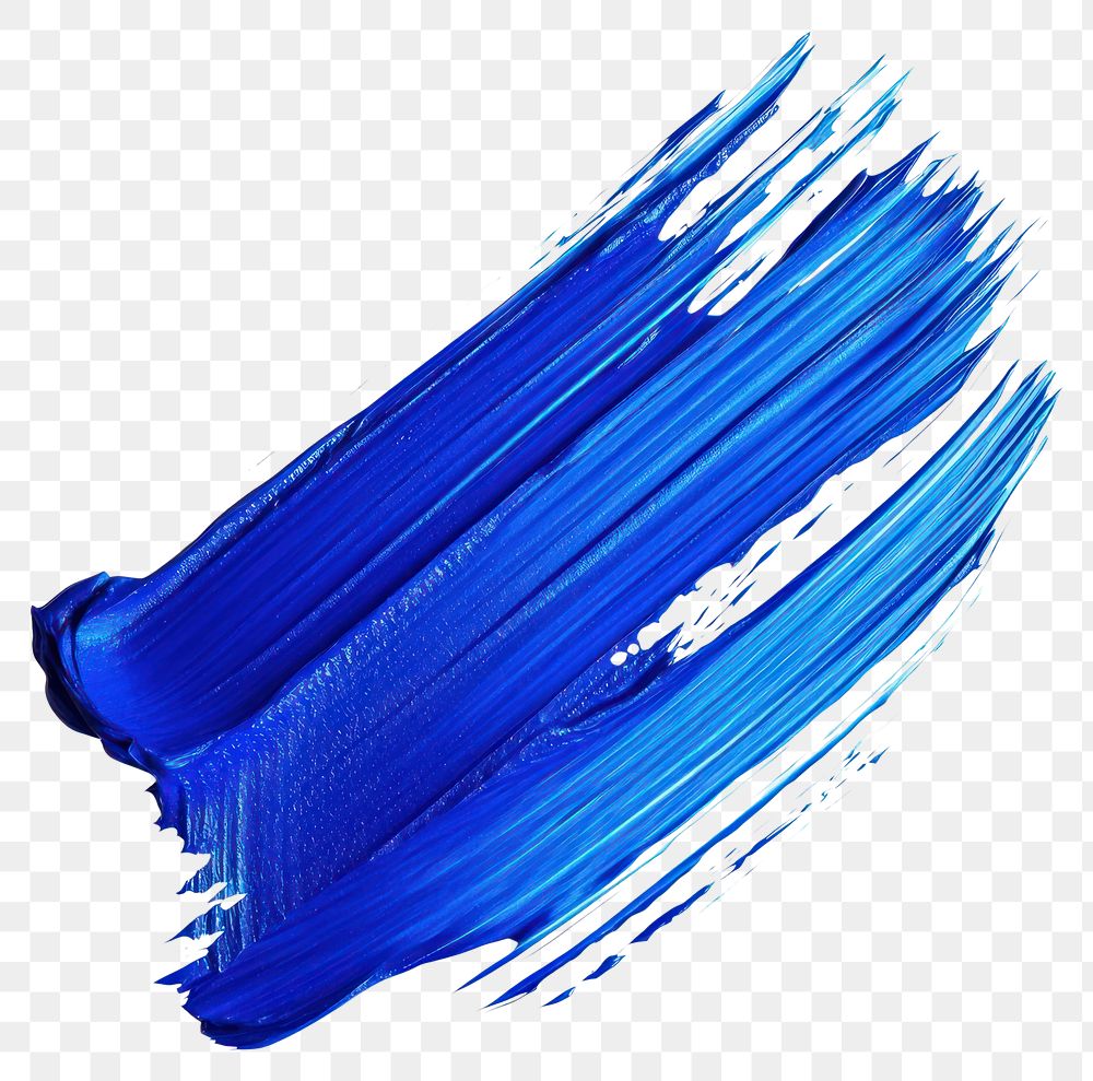 PNG Cobalt blue paint brushstroke art toothbrush abstract.