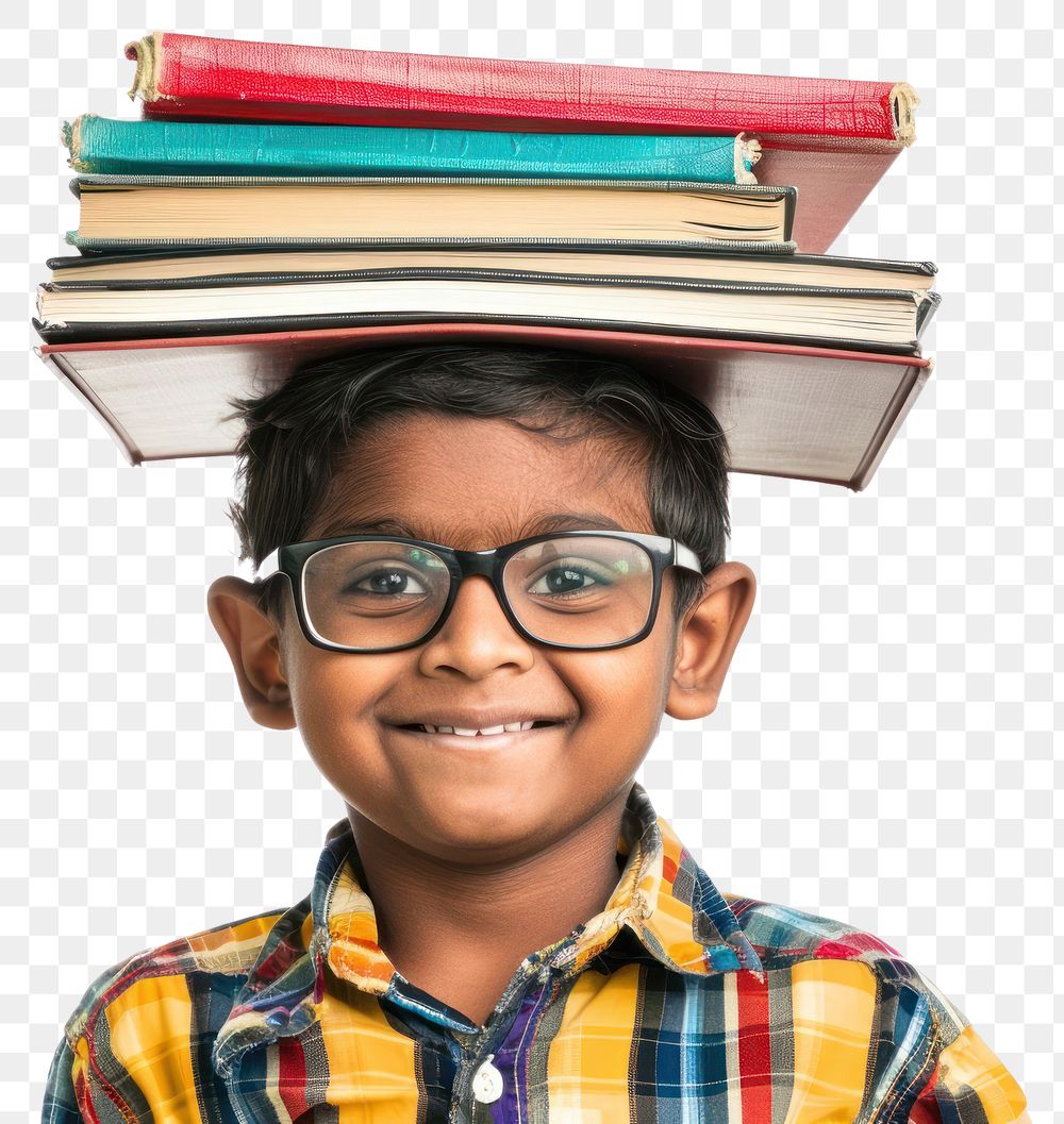 Indian children boy glasses photo head.