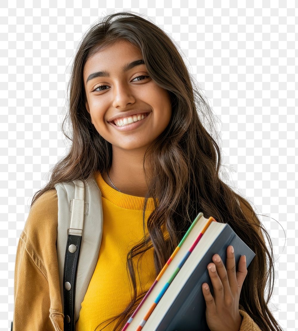 Png smiling student holding books premium png rawpixel