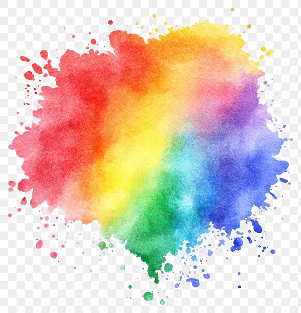 PNG  Vibrant watercolor splash art