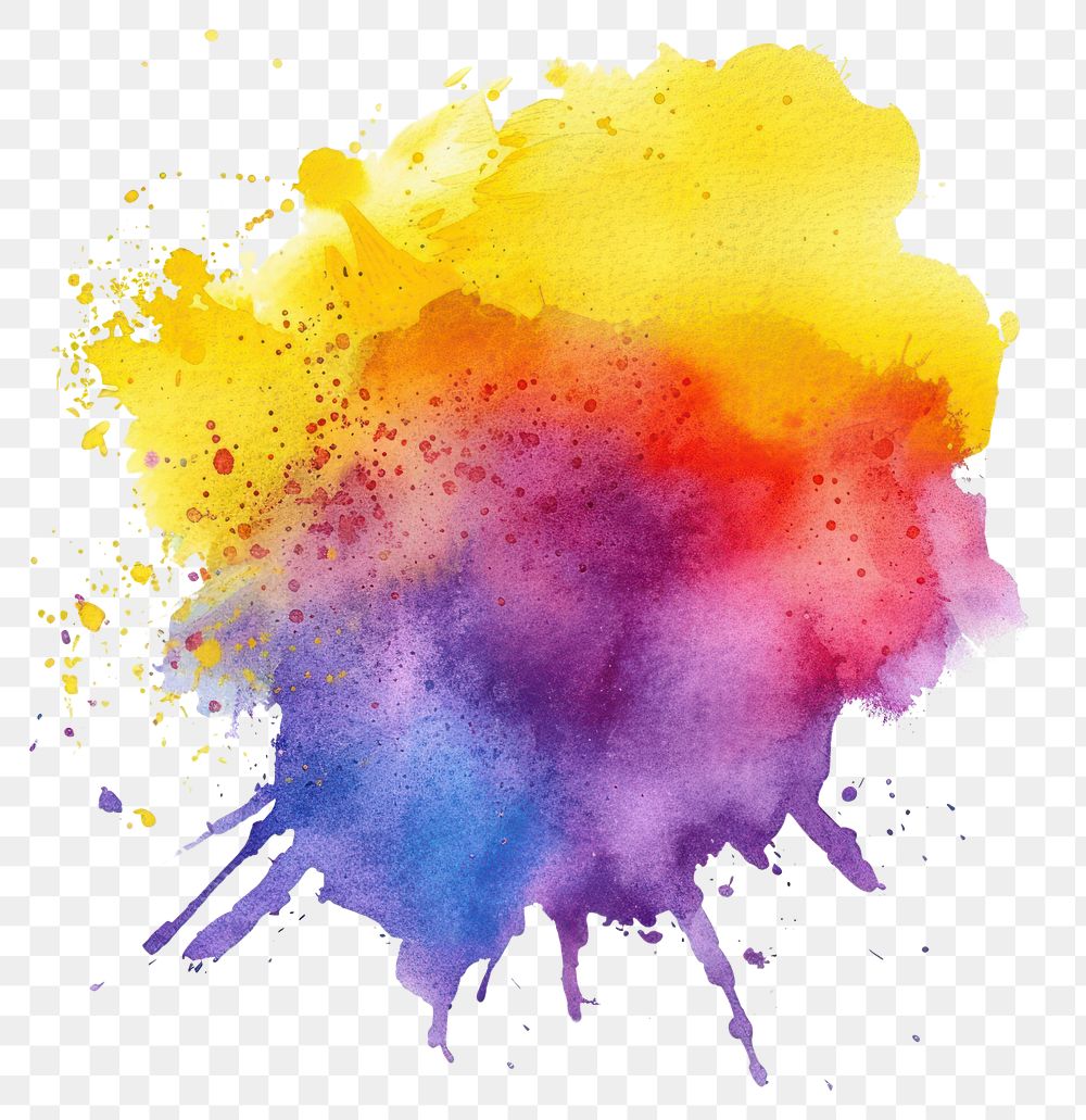 PNG  PNG  Vibrant watercolor splash art