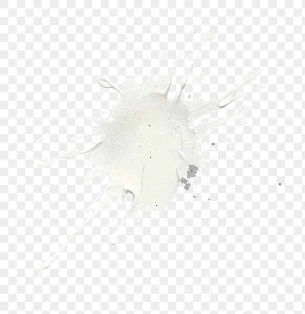 PNG  Abstract white paint splatter