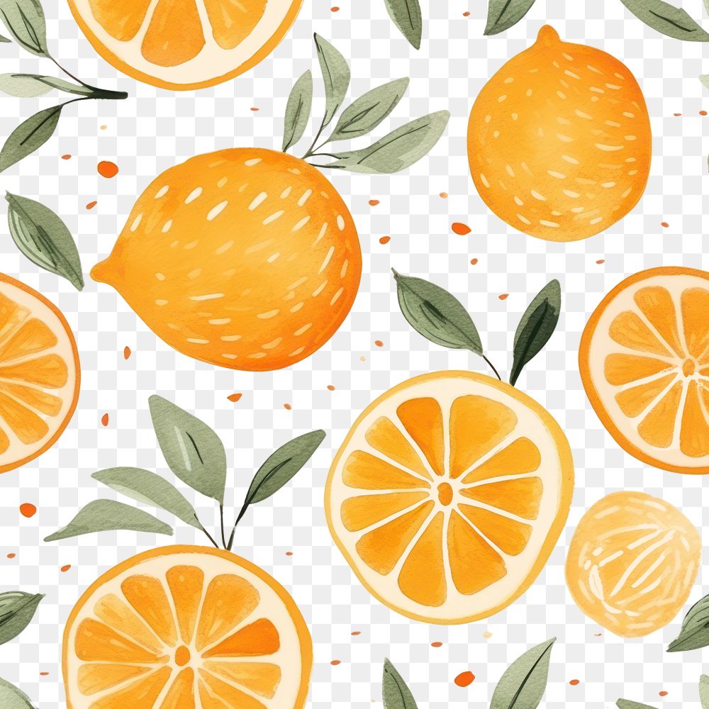 PNG  Orange backgrounds grapefruit pattern. 