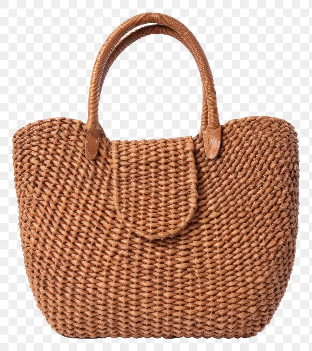 PNG Woven bag handbag brown  