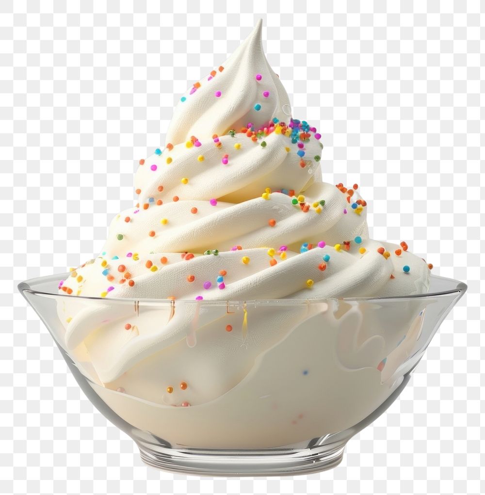 PNG Creamy frozen yogurt with sprinkles