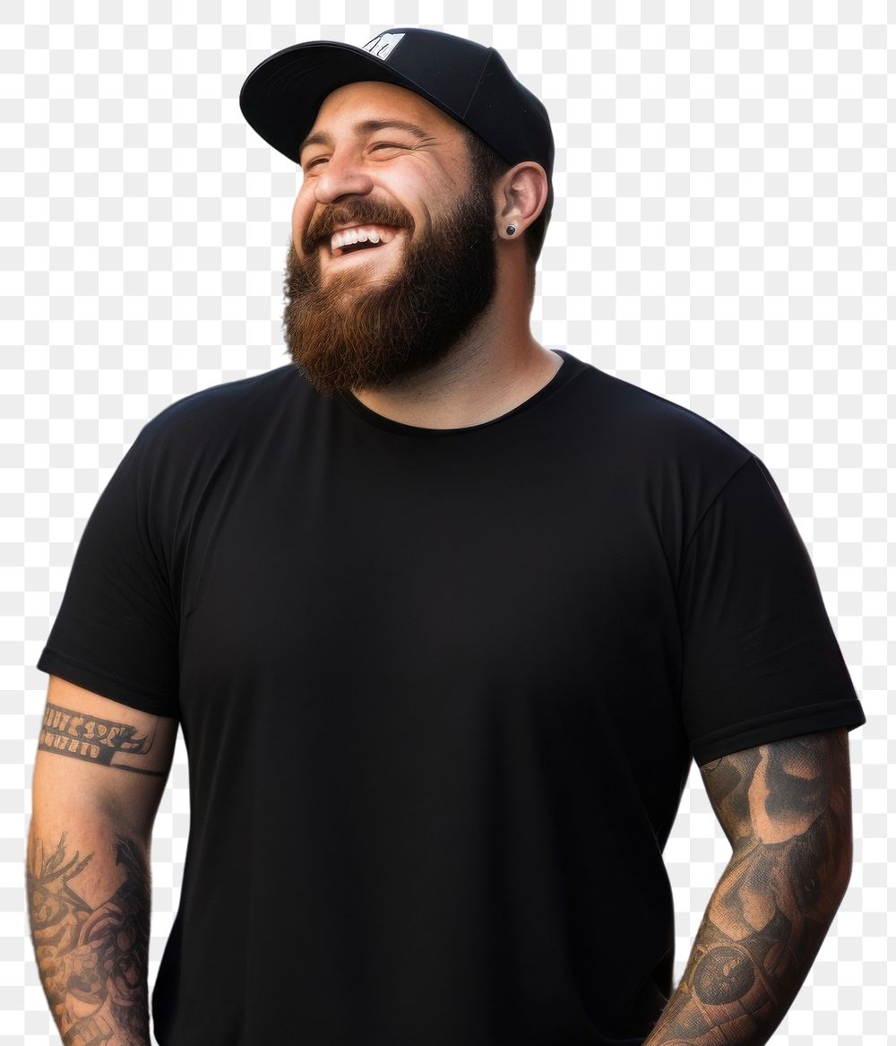 PNG Plus size latino man photography laughing portrait. 