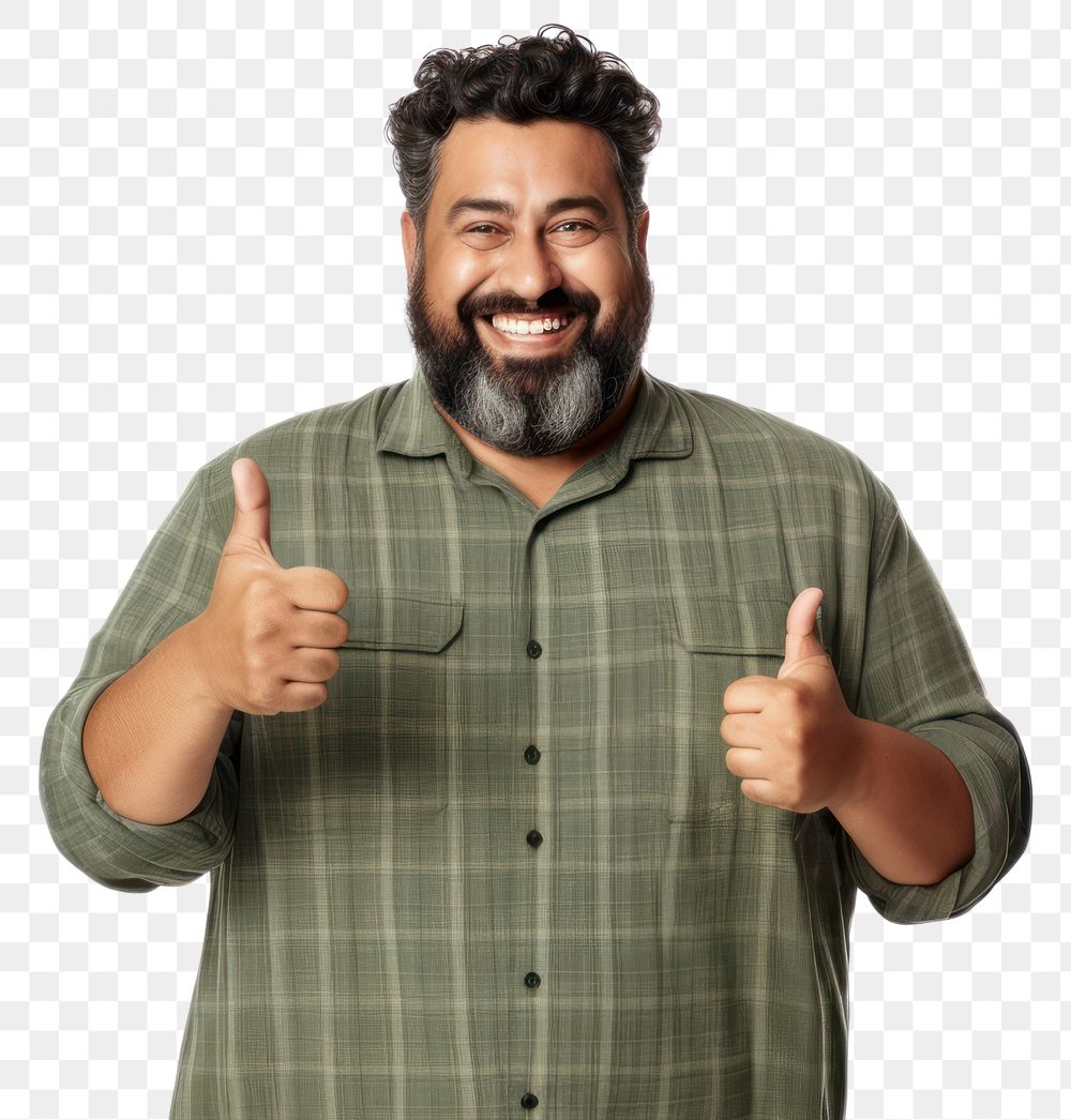 PNG Mexican man showing thumb up clothing finger smile. 