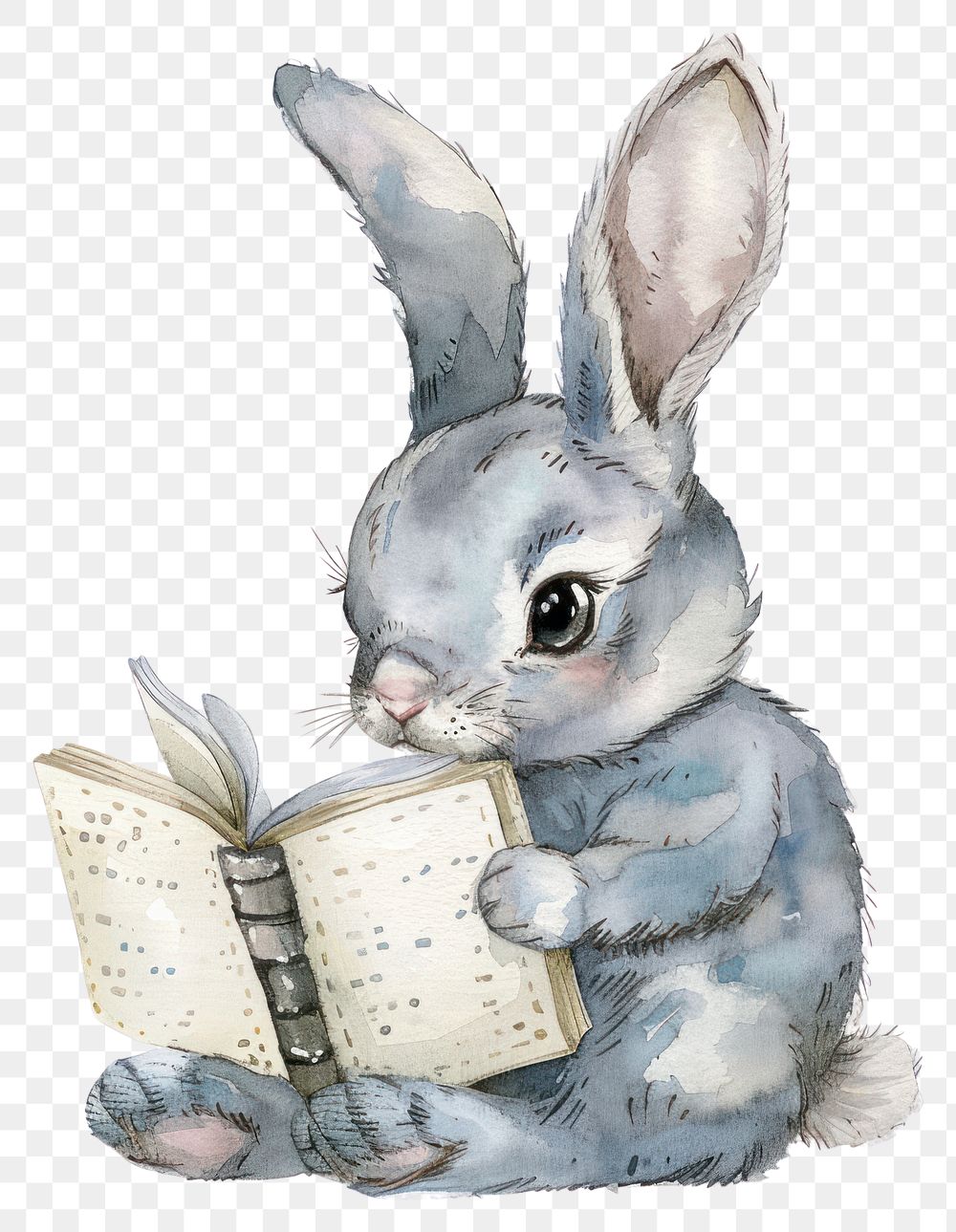 PNG Rabbit reading rabbit illustrated | Free PNG - rawpixel