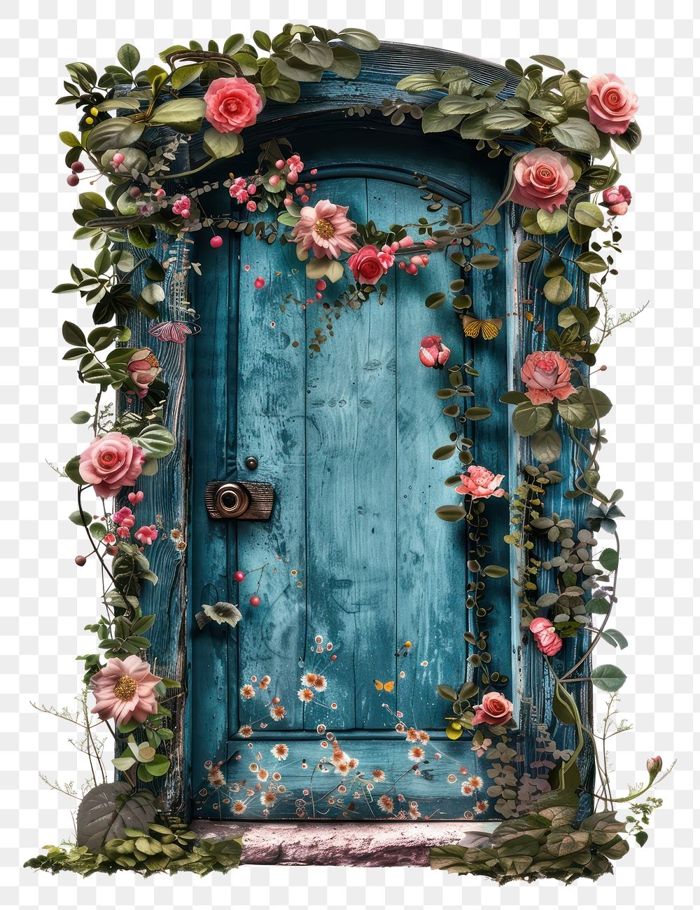 PNG Flower Collage Door flower door blossom.