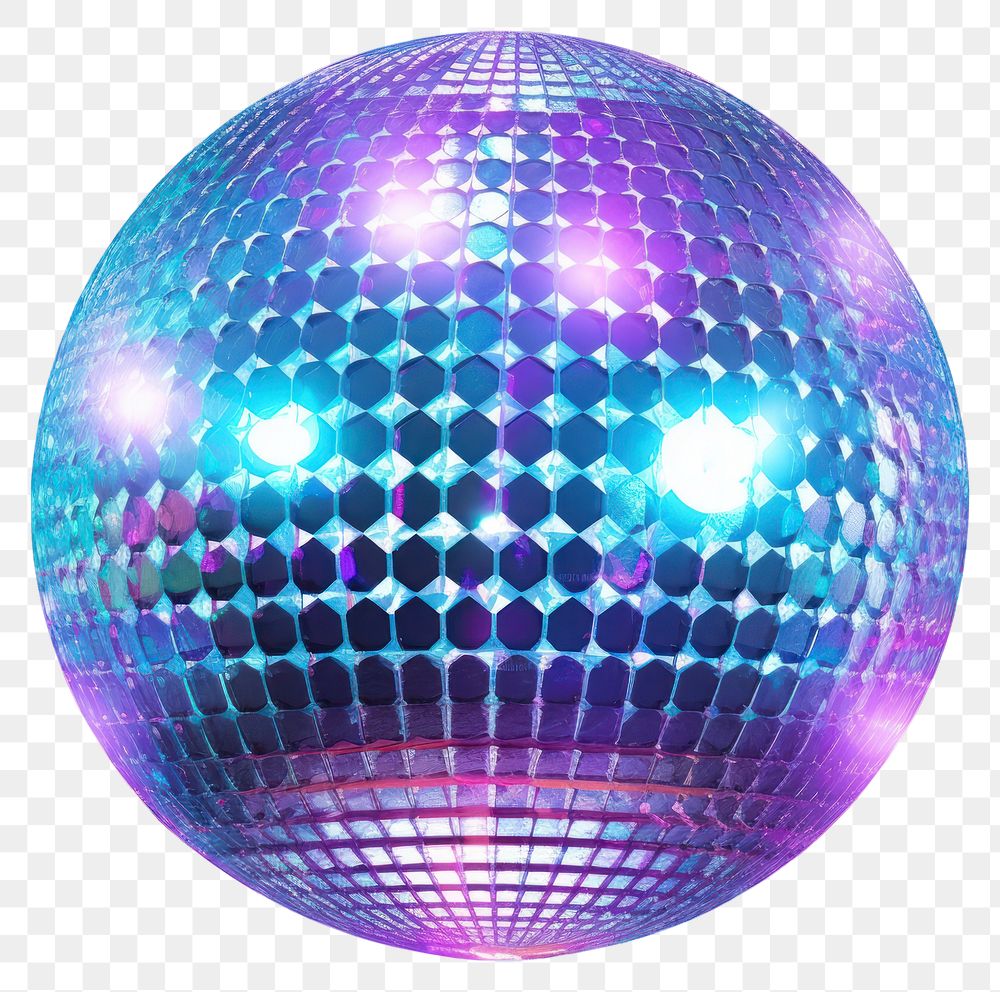 PNG Neon Disco ball crystal light sphere disco.