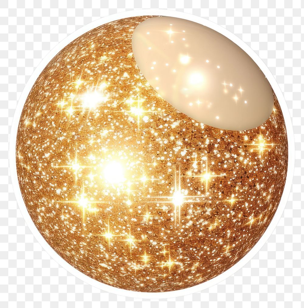 PNG A glitter billiard ball ball flat sticker chandelier astronomy universe.