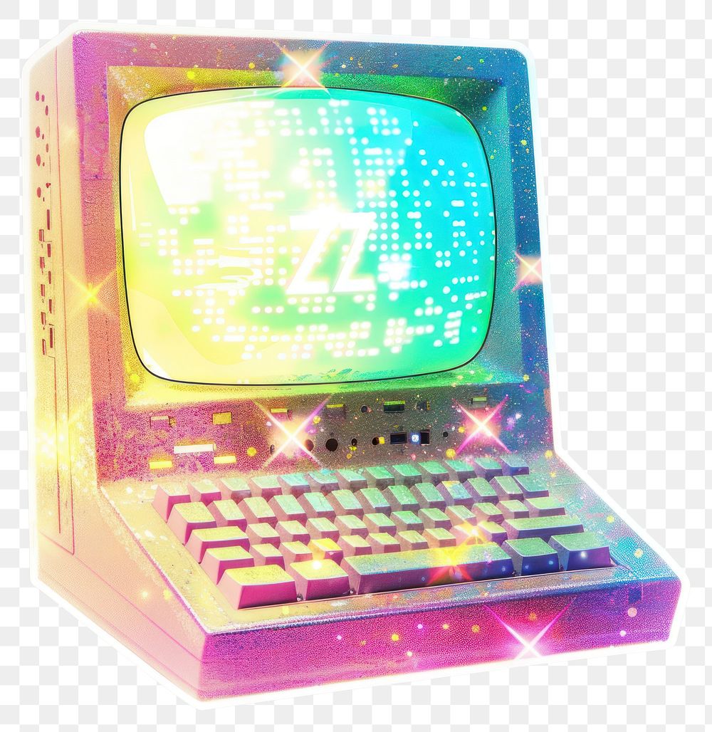 PNG Glitter computer flat sticker electronics television hardware.