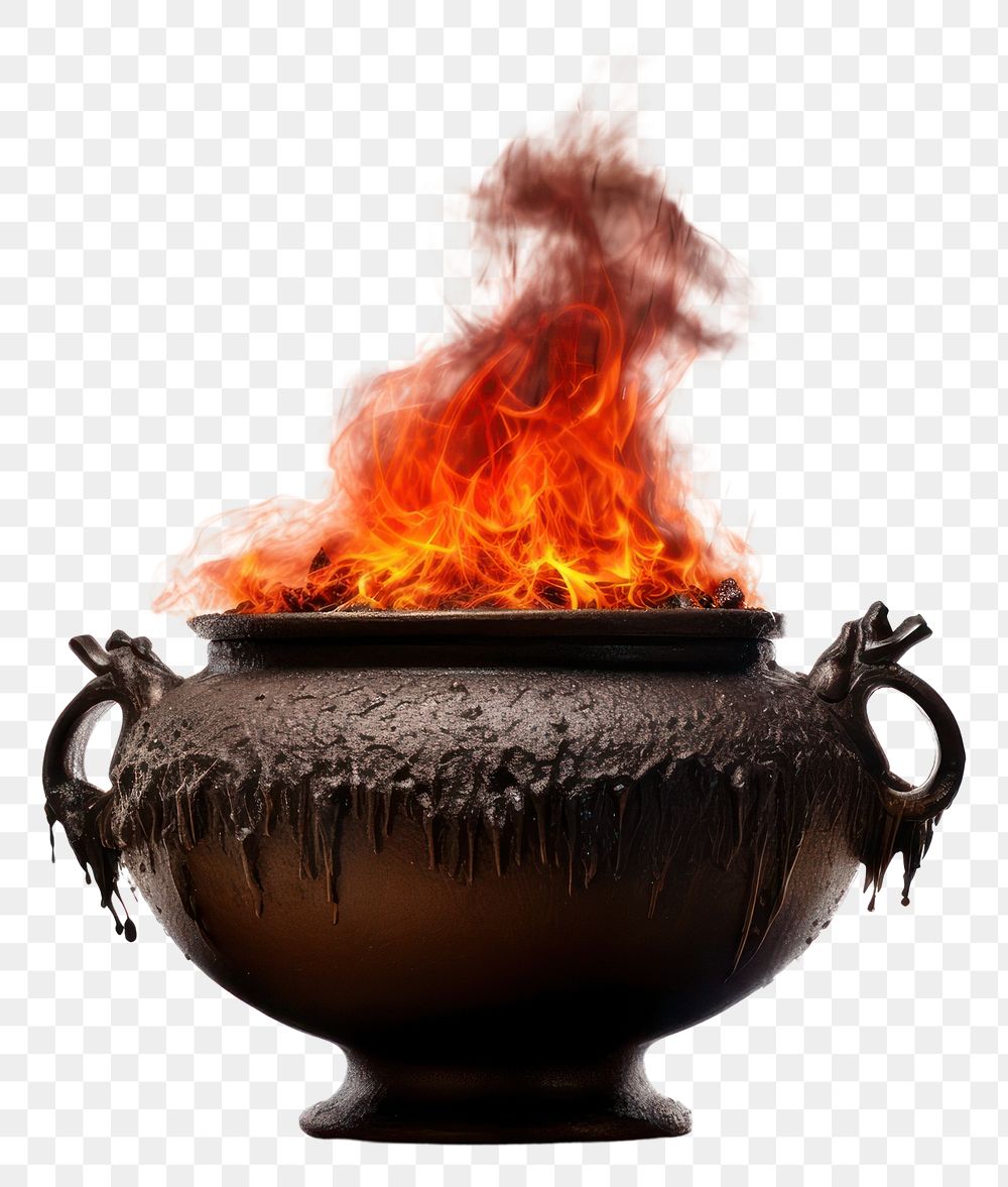 PNG Cauldron fire white background fireplace. 