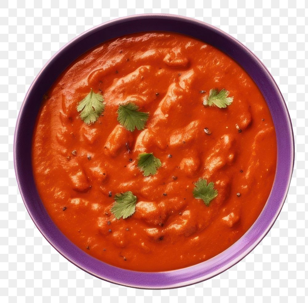 PNG Tikka Masala curry food bowl.