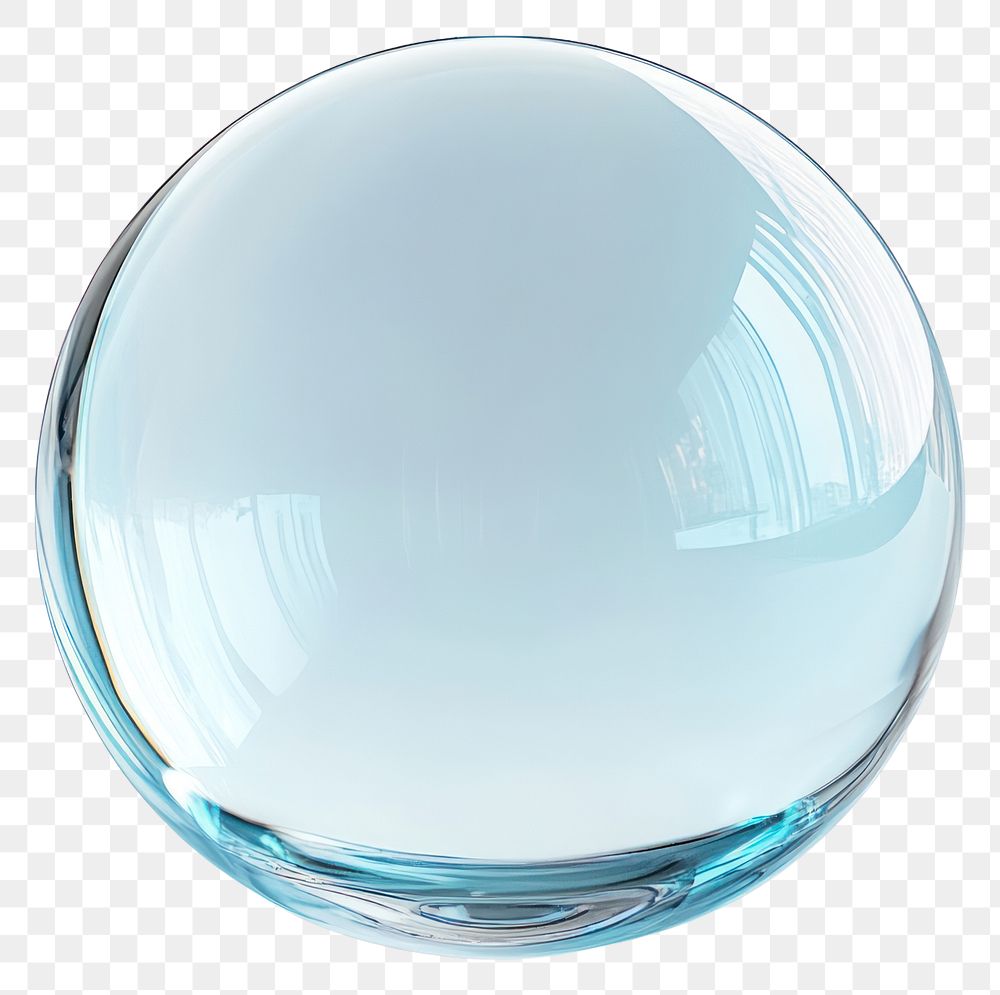 Transparent bubble pottery sphere plate.