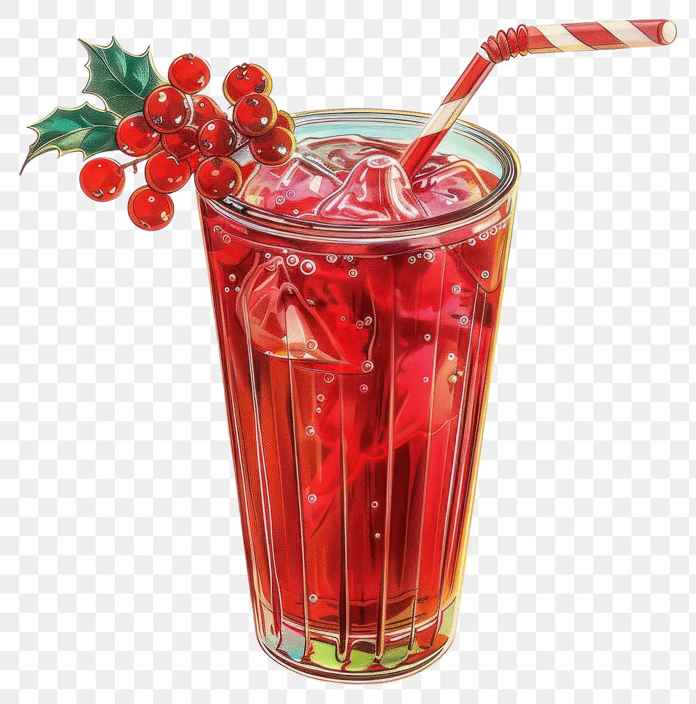 Winter sweet drink strawberry beverage cocktail.