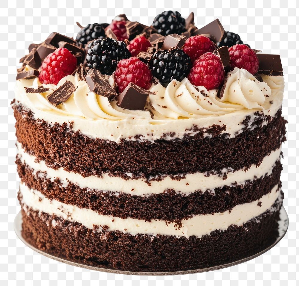 PNG Black forest cake berries cream berry.