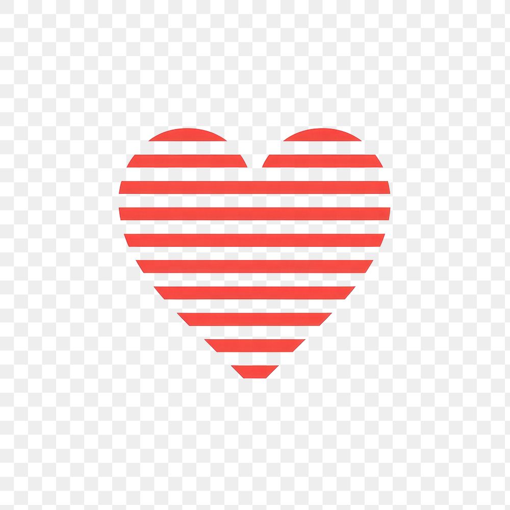 PNG Striped heart minimalist design