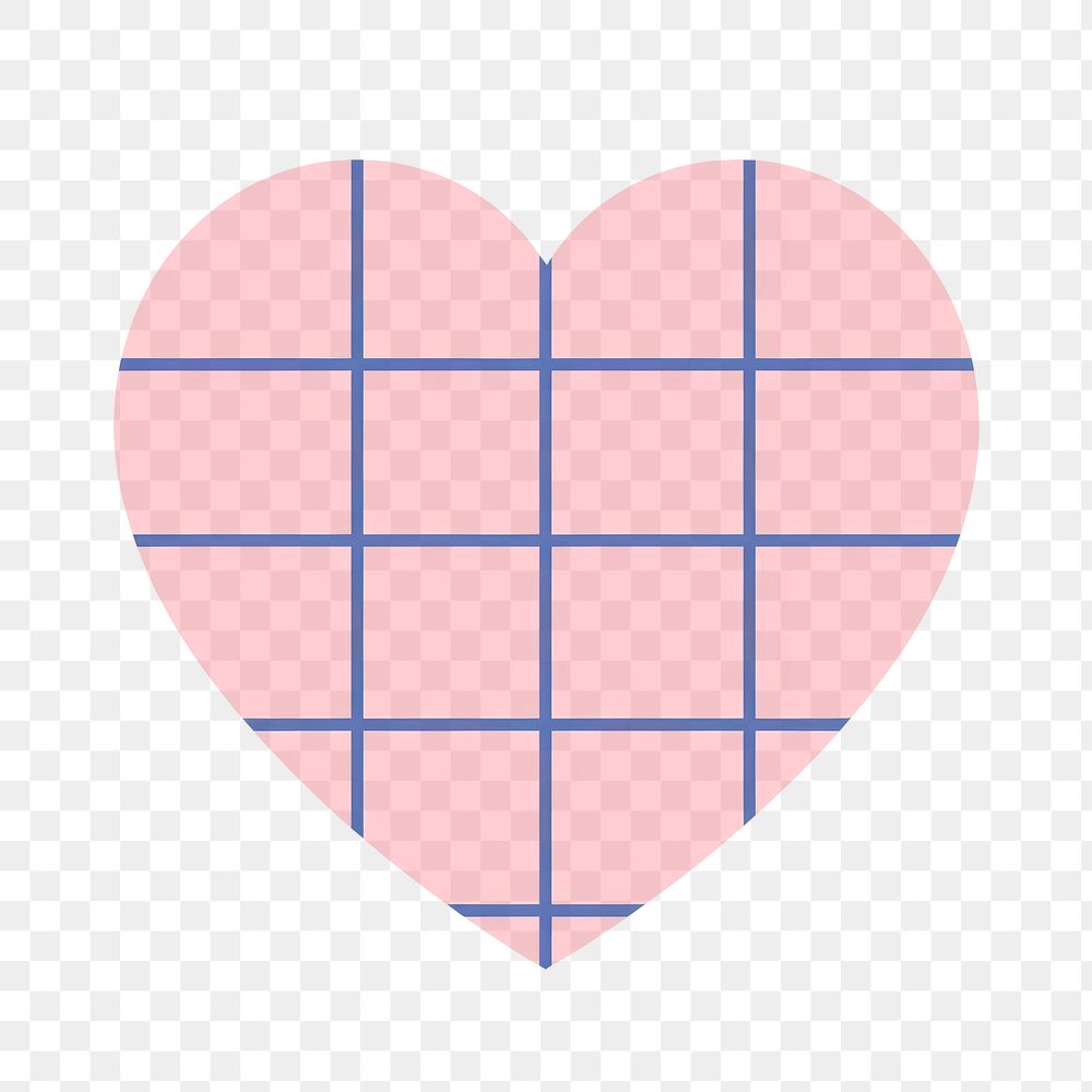 PNG Pink heart grid pattern