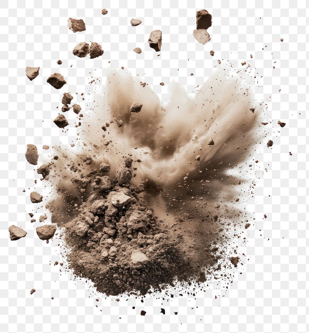 PNG Soil and Stone Blast soil background explosion.