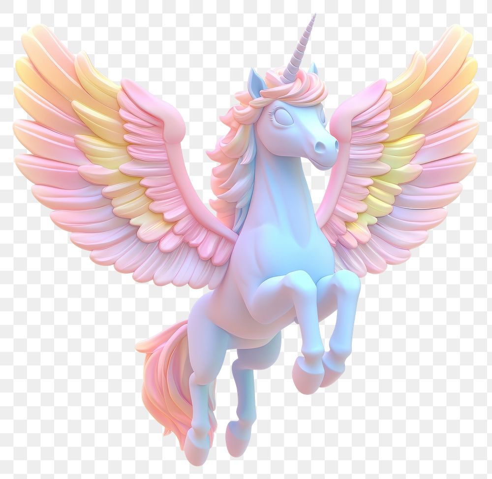 PNG Unicorn with Rainbow Mane unicorn mane art.