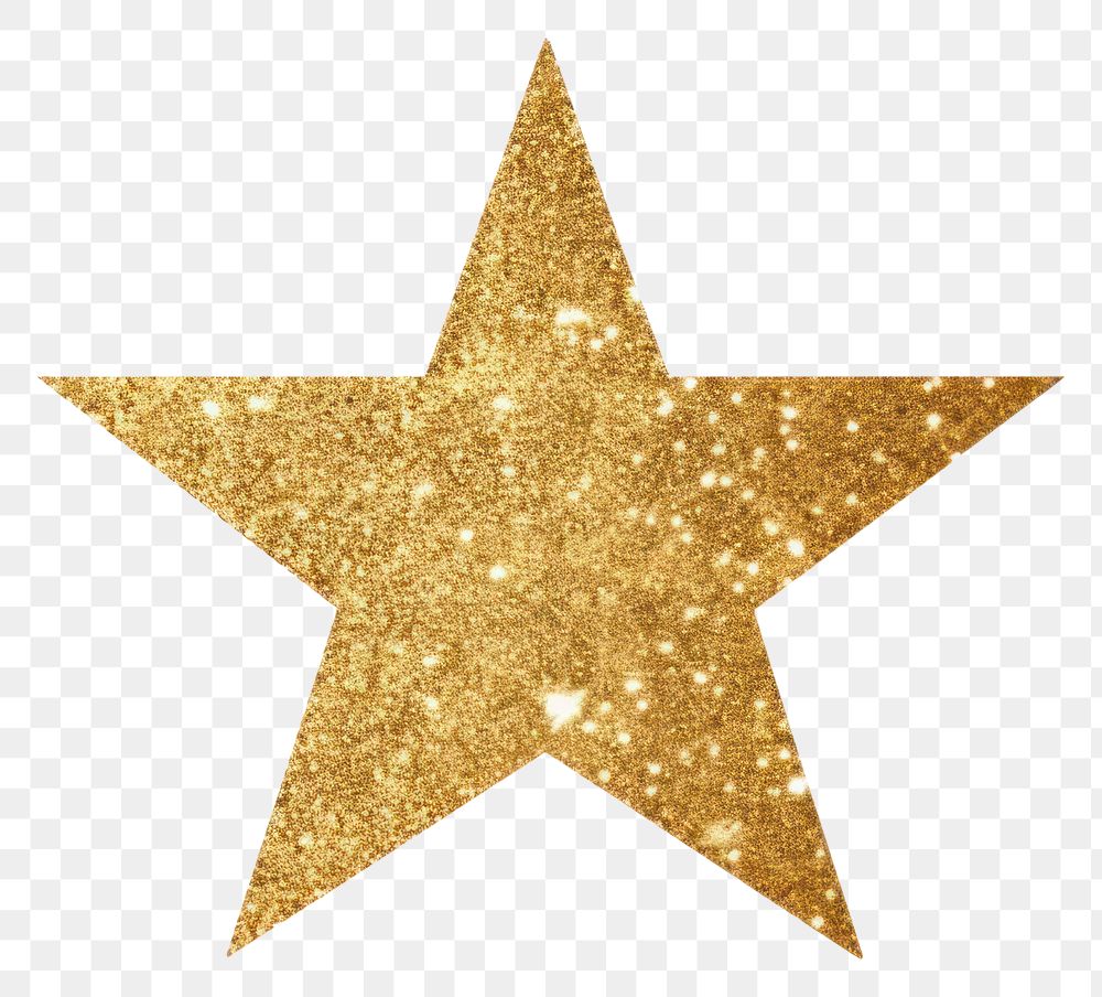 PNG Star gold glitter symbol. 