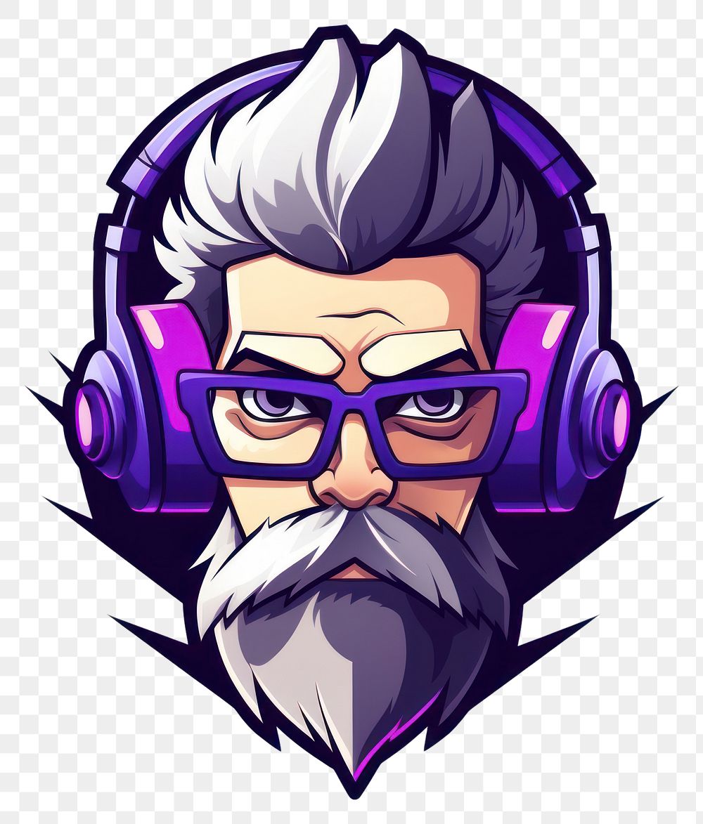 PNG Game streamer guy design art illustration.