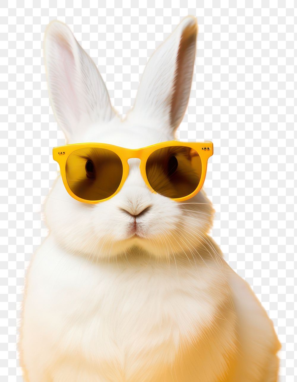 PNG Cool bunny wearing yellow sunglasses