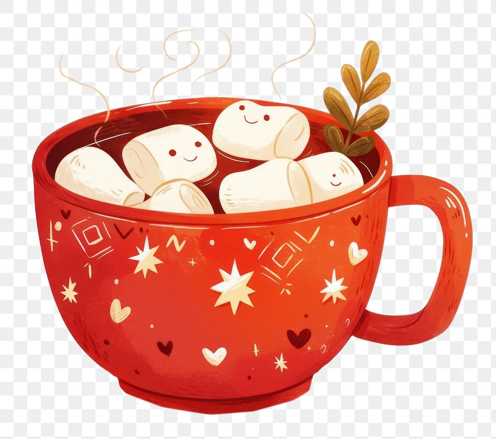 PNG Festive hot chocolate illustration