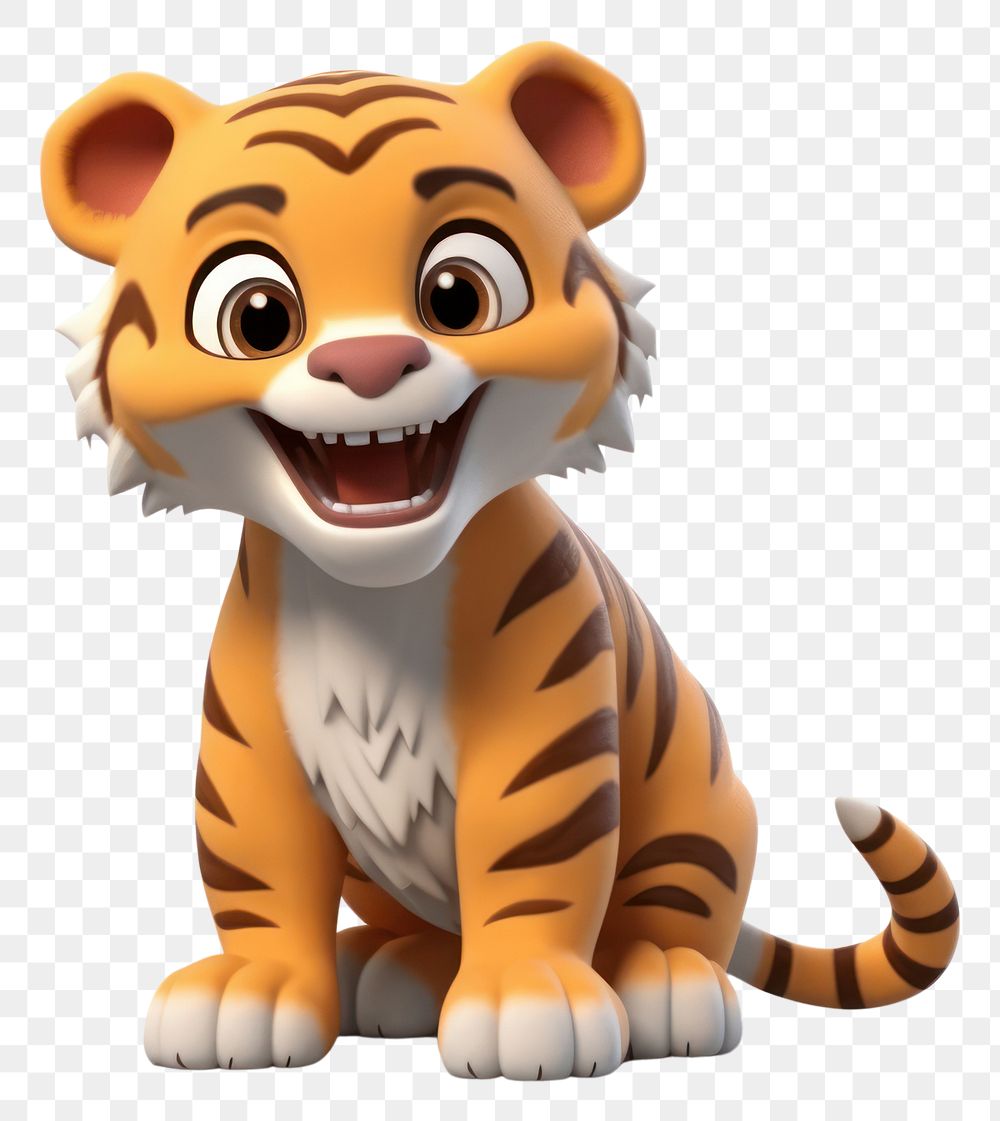 PNG Cartoon mammal animal tiger. 